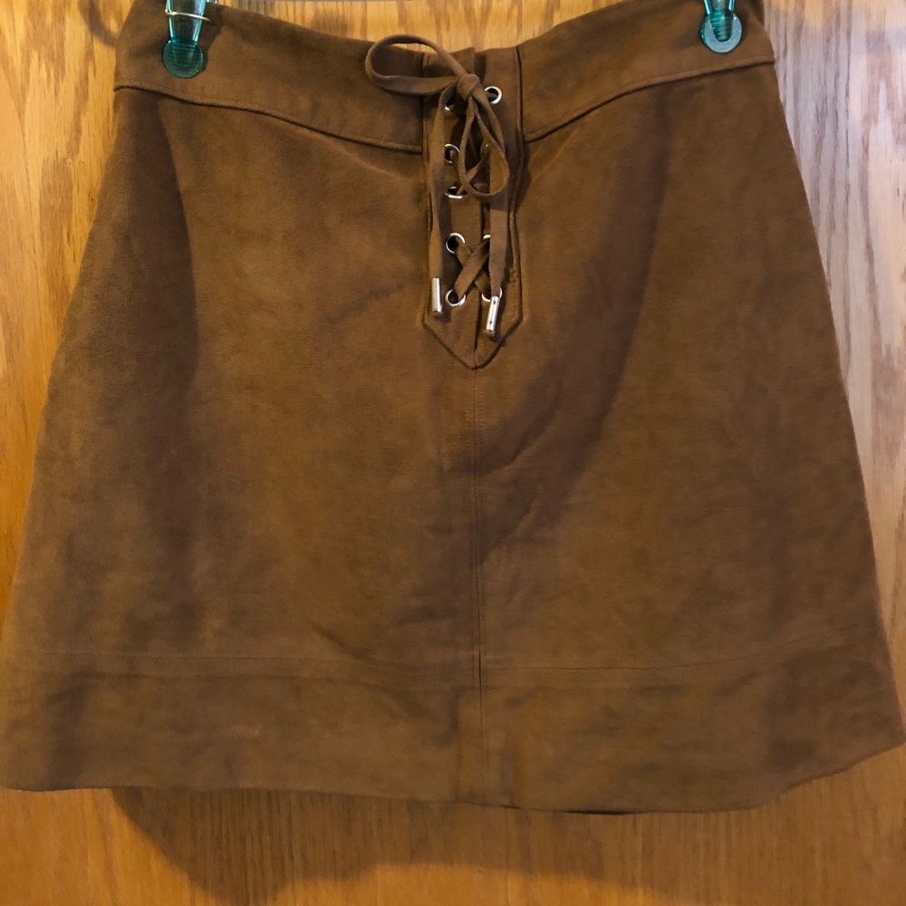 Abercrombie brown suede mini skirt